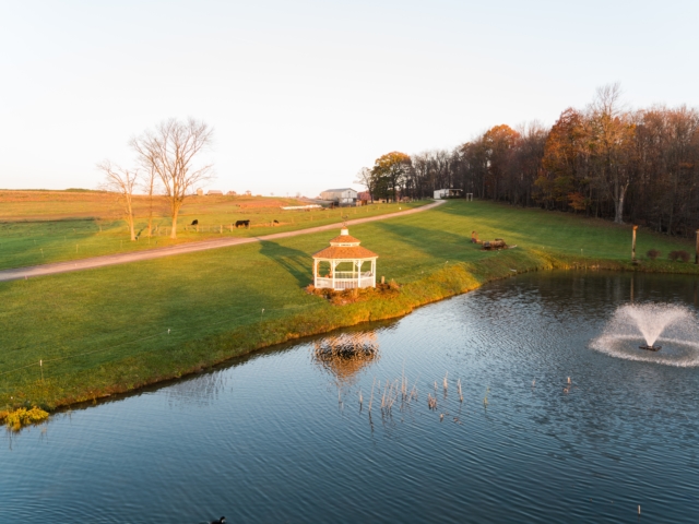 Scenic Gazebo by the Pond